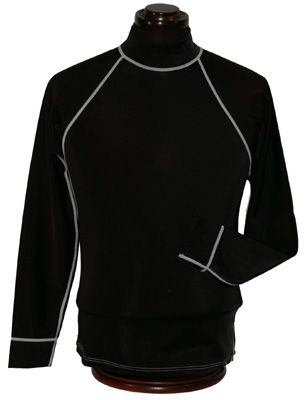 【新入荷】国産 起毛 長袖ラッシュガード◆ブラック◆3Lサイズ拍卖