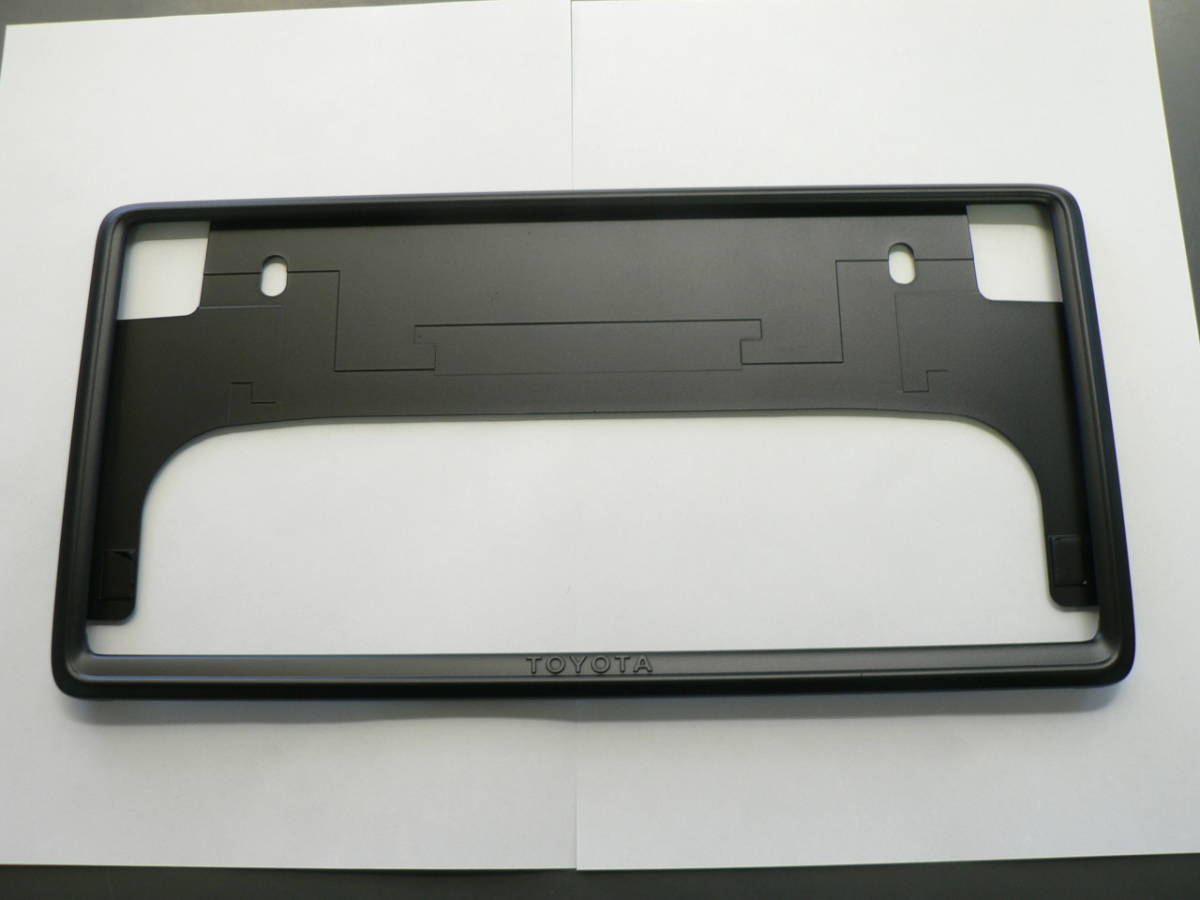 TOYOTA 純正オプション プレミアムナンバーフレーム マットブラック(つや消し) ライセンスプレート フレーム 1枚拍卖