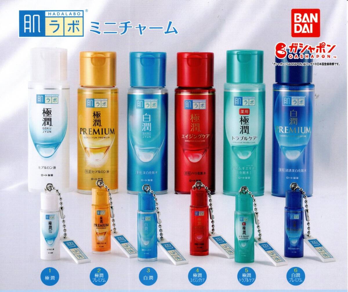 ★★★【送料込み】即決!肌ラボ ミニチャーム 全6種 ロート製薬/極潤/プレミアム/白潤/エイジングケア/スキンケア/カプセルトイ★★★★★拍卖