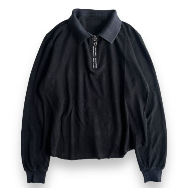 国内正規品★日本製 LANVIN SPORT ランバン スポーツ ハーフジップ ニット 38 黒 BLACK レディース ゴルフ GOLF ウェア KNIT セーター拍卖