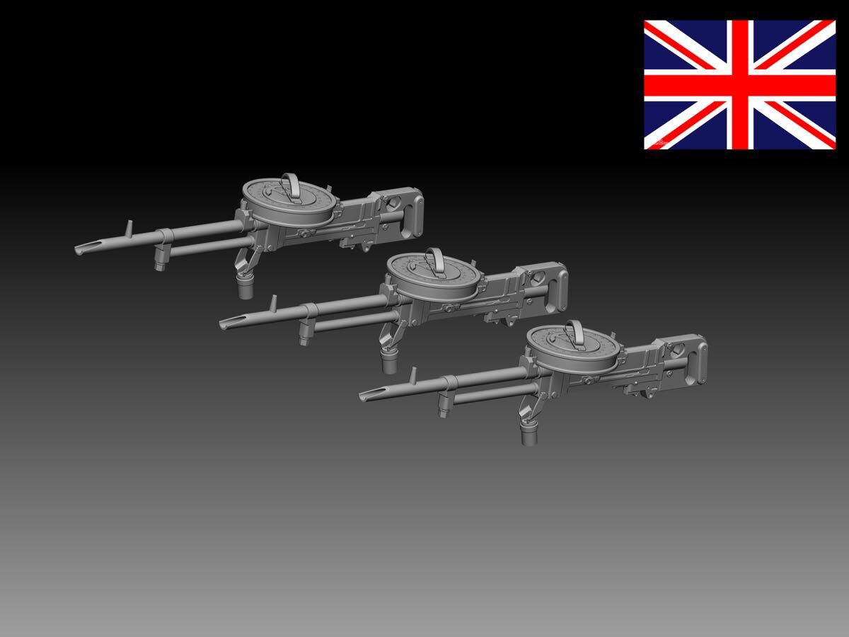 1/35 レジンキット 未塗装 イギリス軍 ヴィッカース K型 重機関銃 240827拍卖