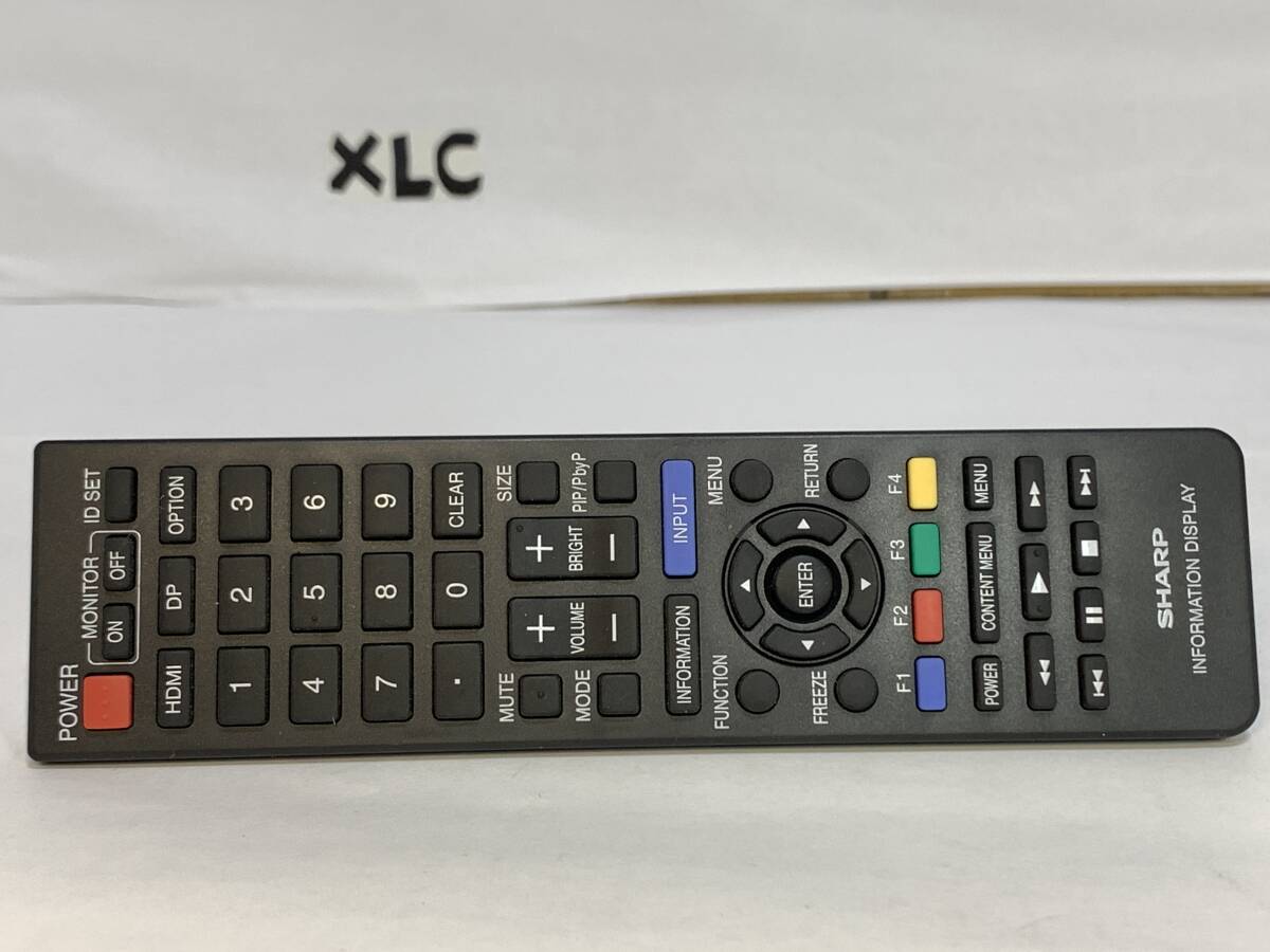 SHARP インフォメーションディスプレイ用リモコン RRMCG1020MPPZ SHARP   ★XLC①拍卖