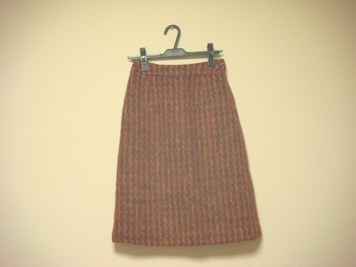 スピック&スパン 厚手起毛 スカート 赤系 良品 36拍卖
