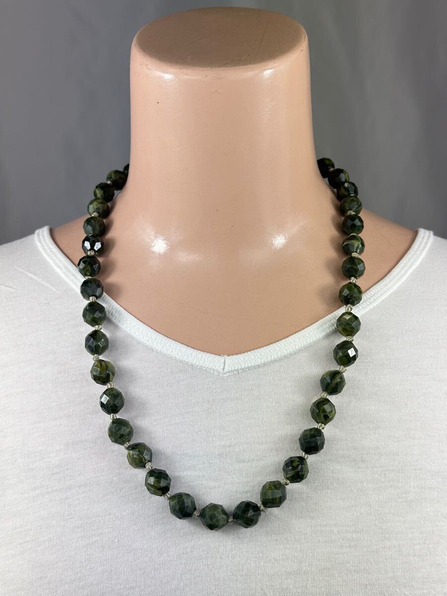 ネックレス スターカット グリーン パワーストーン アクセサリー拍卖
