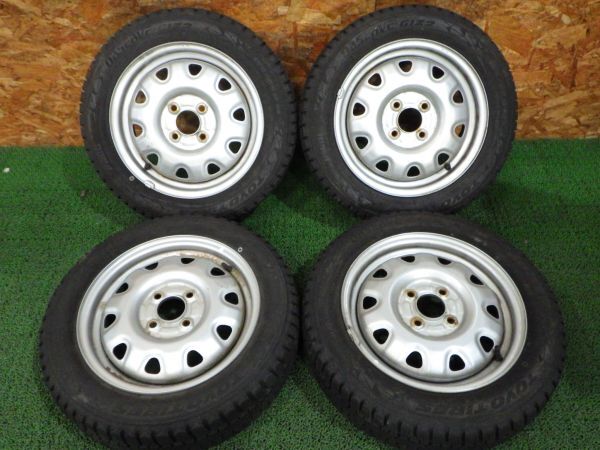 トーヨー OBSERVE GIZ2 155/65R14 2020年製 8.5~9分山×社外スチール【4本/14インチ/スタッドレス/軽自動車に】手渡し可 No2拍卖