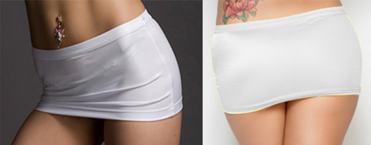 送料無料 LYCLA使用 マイクロミニスカート ホワイト拍卖