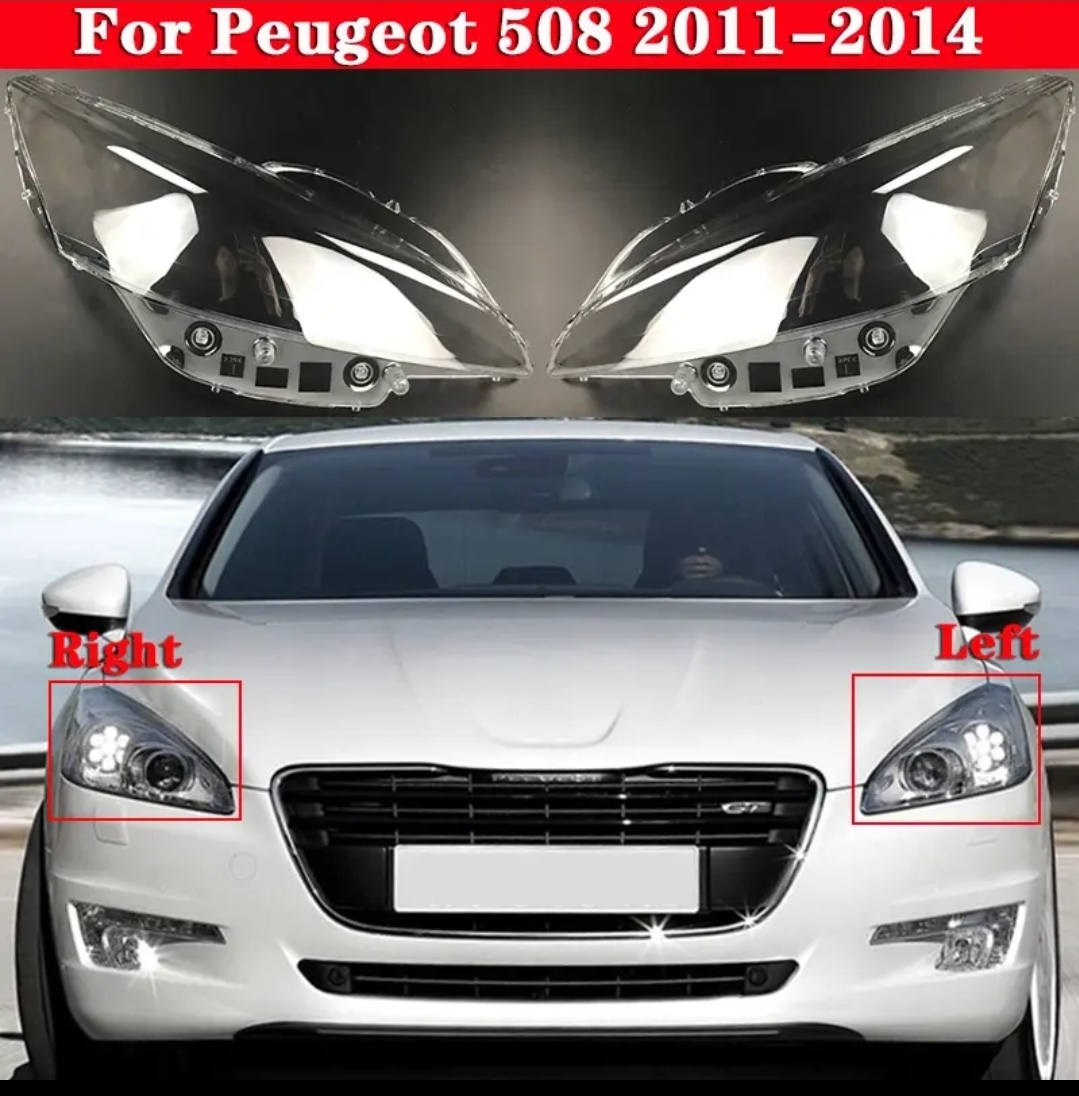 ②【新品未使用】プジョー 508 2011-2014 フロント ヘッドライトカバー ヘッドランプカバー ガラスレンズ シェルキャップ 純正汎用品拍卖