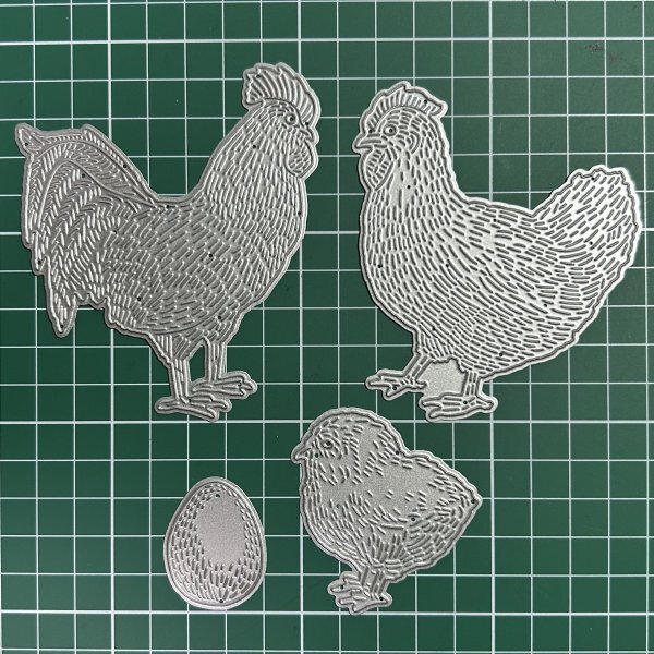 未使用 カッティングダイ【687】にわとり・ひよこ・たまご 4点セット拍卖