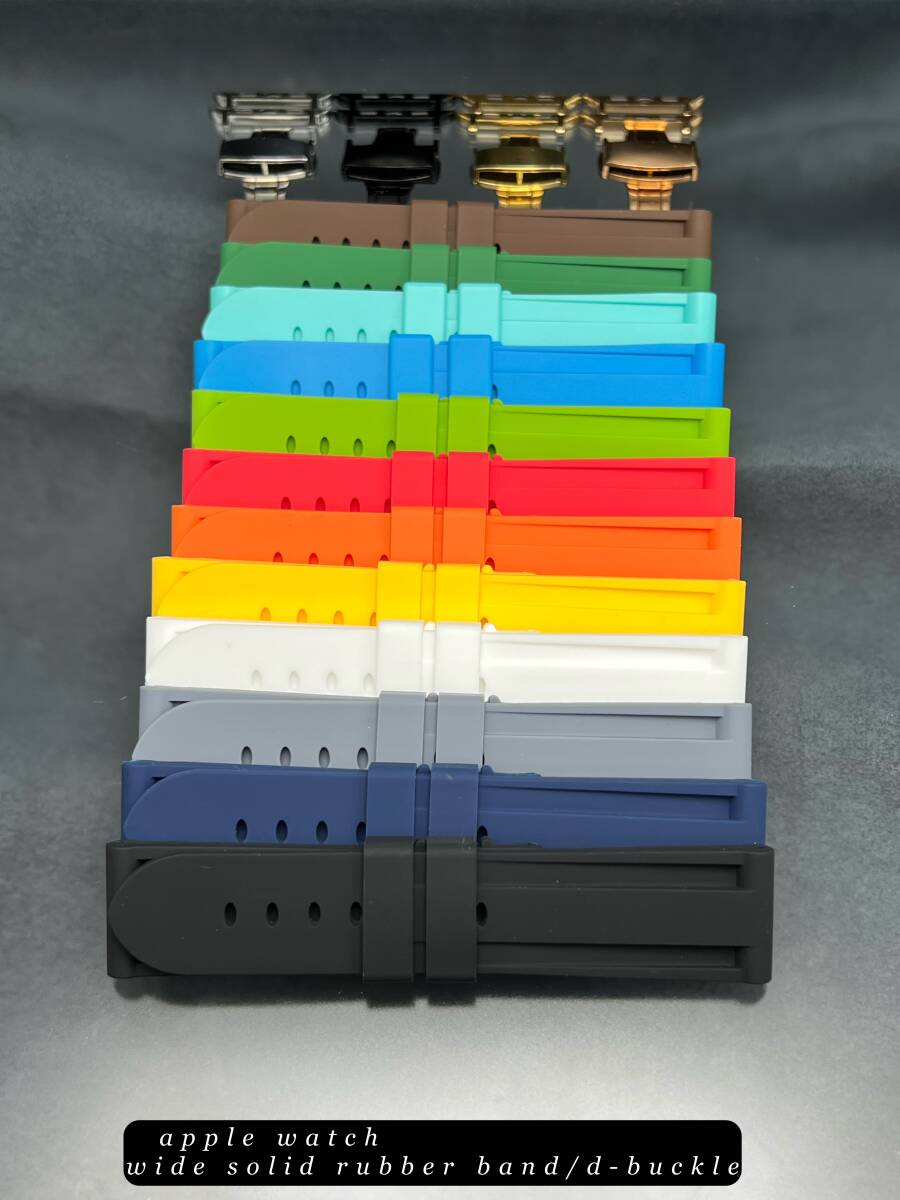 ディープ ラバー ベルト アップルウォッチ Dバックル ウルトラ 49mm ULTRA 24mm幅 ワイド拍卖