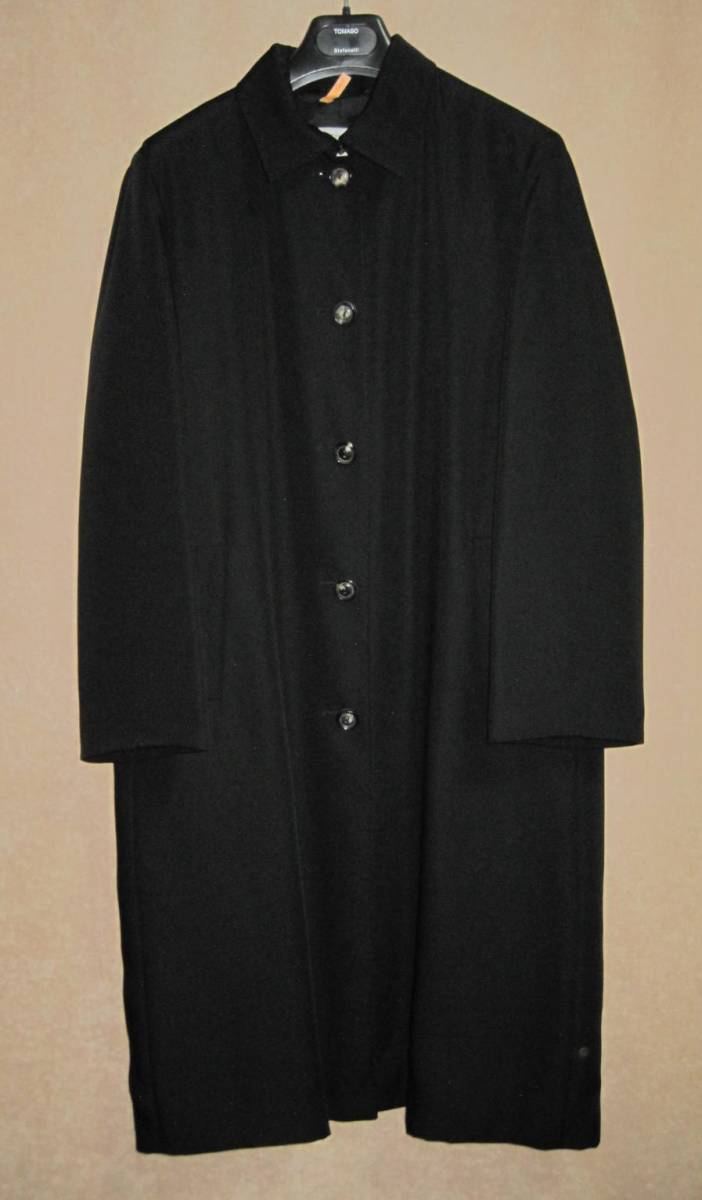 RENA LEZARD ** 上品質あいものロングコート  ハンドステッチ 〈Made in Germany〉【黒】◎送料込み!拍卖