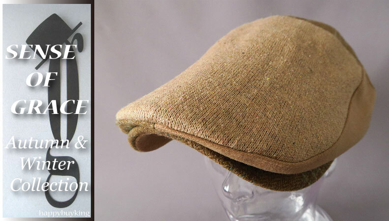 grace 大きいサイズ★パッチワークツイードハンチング【BE/XL】新品 定価¥4500 サイズ調節可能 男女兼用 UV99%CUT クラシック トラッド拍卖