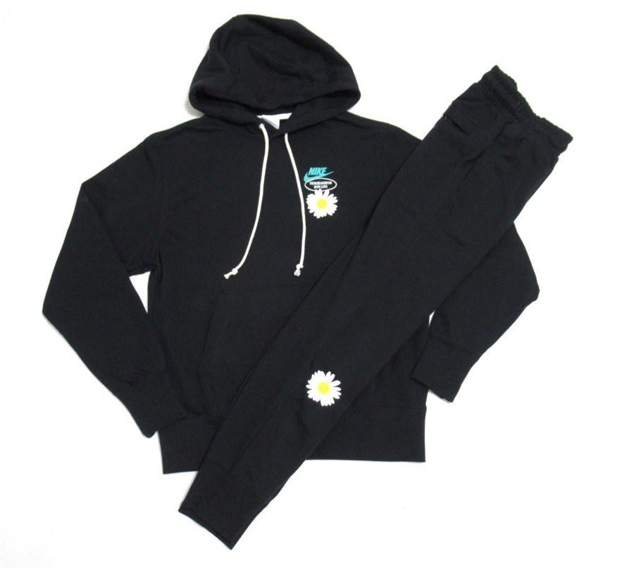 NIKE スウェット パーカー パンツ セットアップ 花 黒 ブラック M ナイキ スポーツウェア 上下セット HAVE A NIKE DAY DM4994 DM5013拍卖