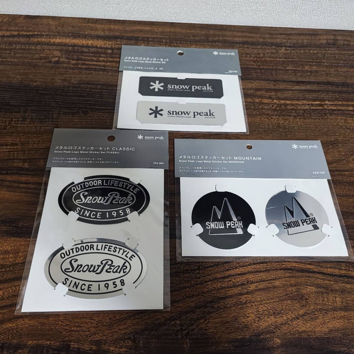 ★雪峰祭限定★スノーピーク SnowPeak メタルロゴステッカー 3点セット 拍卖