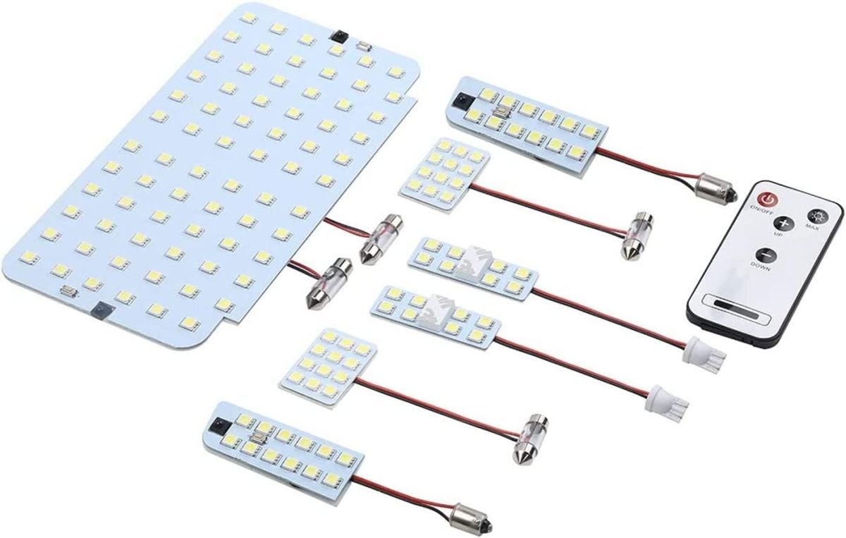 ハイエース LED ルームランプ ハイエース200系 4~8型スーパーGL用 光量調節可能 ホワイト 爆光 7点セットcompass1719909757拍卖