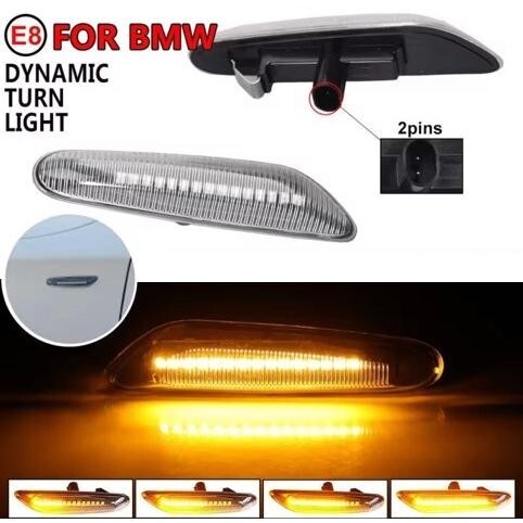 BMW E90 320i 323i 325i 325xi 330i 3シリーズ セダン LED サイドマーカー クリア 流星 ウインカー シーケンシャル compass1720514611拍卖