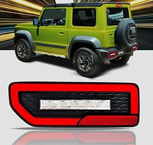 新型 ジムニー JB64W/JB74W ファイバーLEDテールランプ クリア?レッド 反射板付き 流れるウィンカー仕様lf-416拍卖