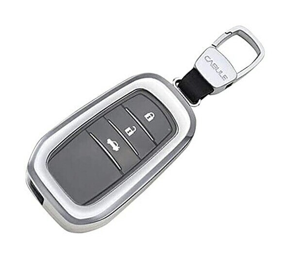 トヨタ ヴェルファイア/アルファード30系 キーケース キーカバー キーホルダー レザー 傷 汚れ防止 ドレスアップ シルバ lf-308拍卖