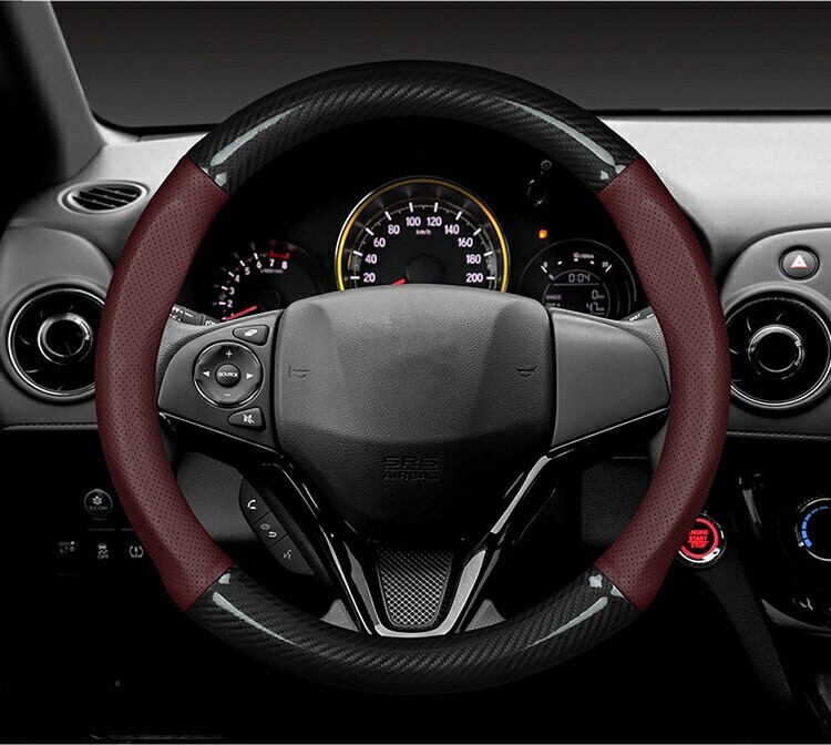 ハンドルカバー RX 4代目 GYL2W型 ES 300H Fスポーツ AXZH10/AXZH11 カーボン調+牛革製 ステアリングカバー 38CMlf-481拍卖