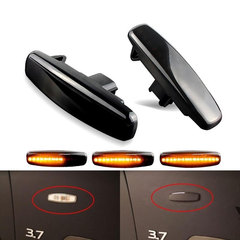 ミツビシ プラウディア Y51 250 250 370 4WD VIP シーケンシャル LEDサイドマーカー マーカー ウィンカー スモーク compass1718875229拍卖