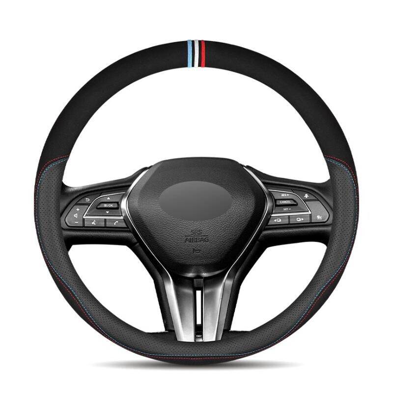 CV36 Y50 フーガ Y51 シーマ J50系 G25G35 G37 EX EX35 EX37 Q70 Q60 QX50 スエード+牛革製 ステアリングカバー 38CMlf-84拍卖