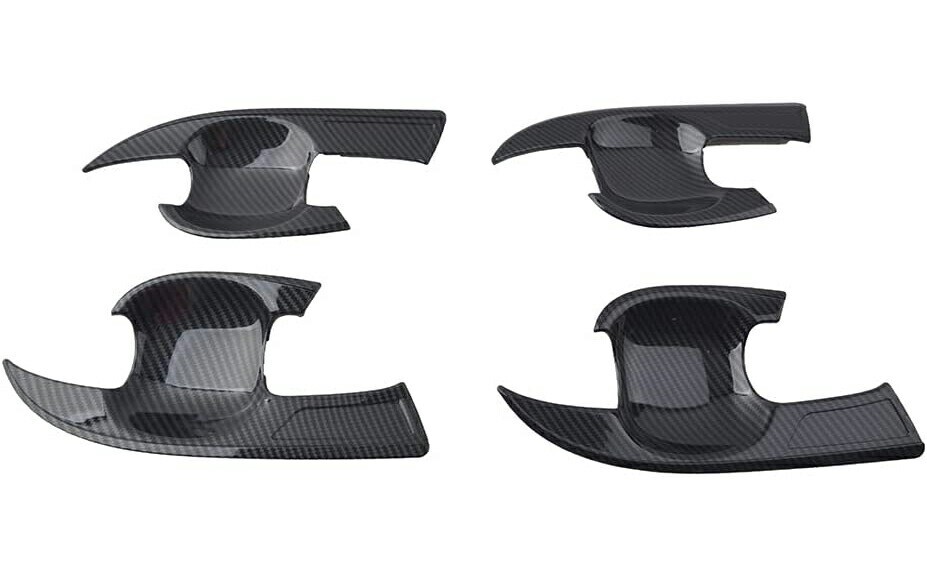 プリウス50系 ハンドルドアカバー ラバータイプ ドアハンドル カーボン調 ドアハンドルアンダープロテクター 4枚セットlf-225拍卖