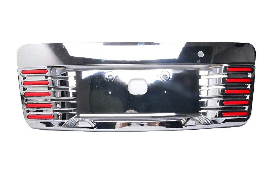 NV350系(E26)ナンバー プレートガーニッシュ リア メッキパーツ+LEDイルミネーションスモール ブレーキLEDランプ連動 lf-293拍卖