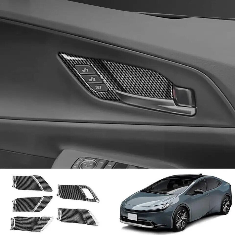 プリウス 60系 カーボン調 インナー ドアハンドルカバー ドアパネル ドアノブ シートメモリースイッチ 5P compass1719459234拍卖