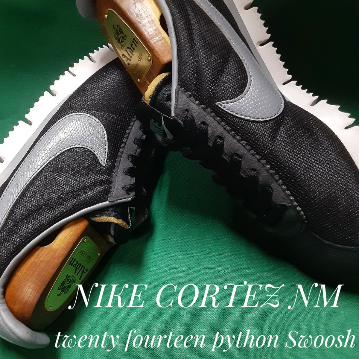 最値!良品!希少14年製!パイソンスウォッシュ!ナイキ コルテッツ NM高級スニーカー!コレクターズモデル!ブラック×グレー!黒灰色 25cm 拍卖