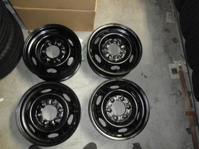 ニッサン 日産 キャラバン E25系 15インチ 5.5J +45 6H 4本セット スプレーにて簡易塗装済 スタッドレスに拍卖