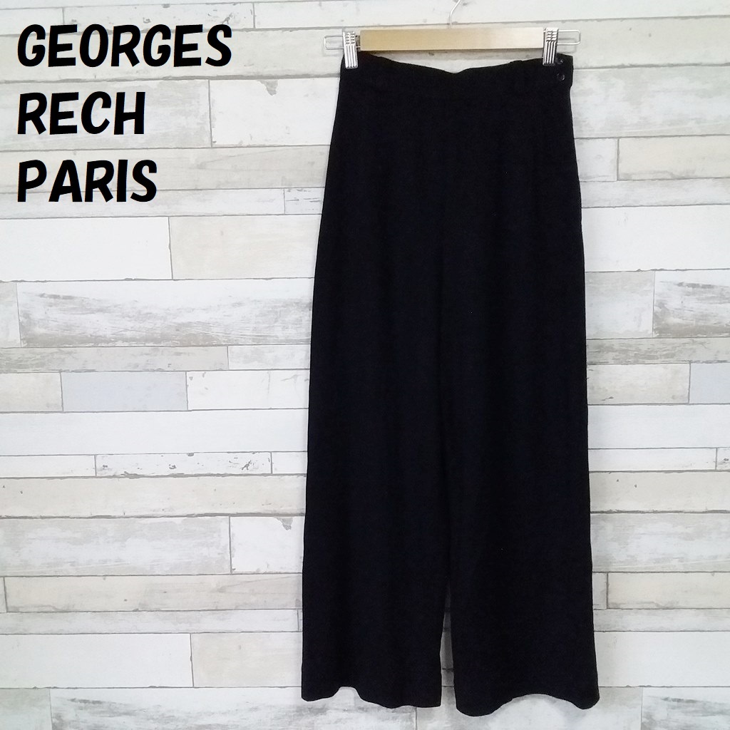 【人気】GEORGES RECH PARIS/ジョルジュ レッシュ リブパンツ ブラック/3973拍卖