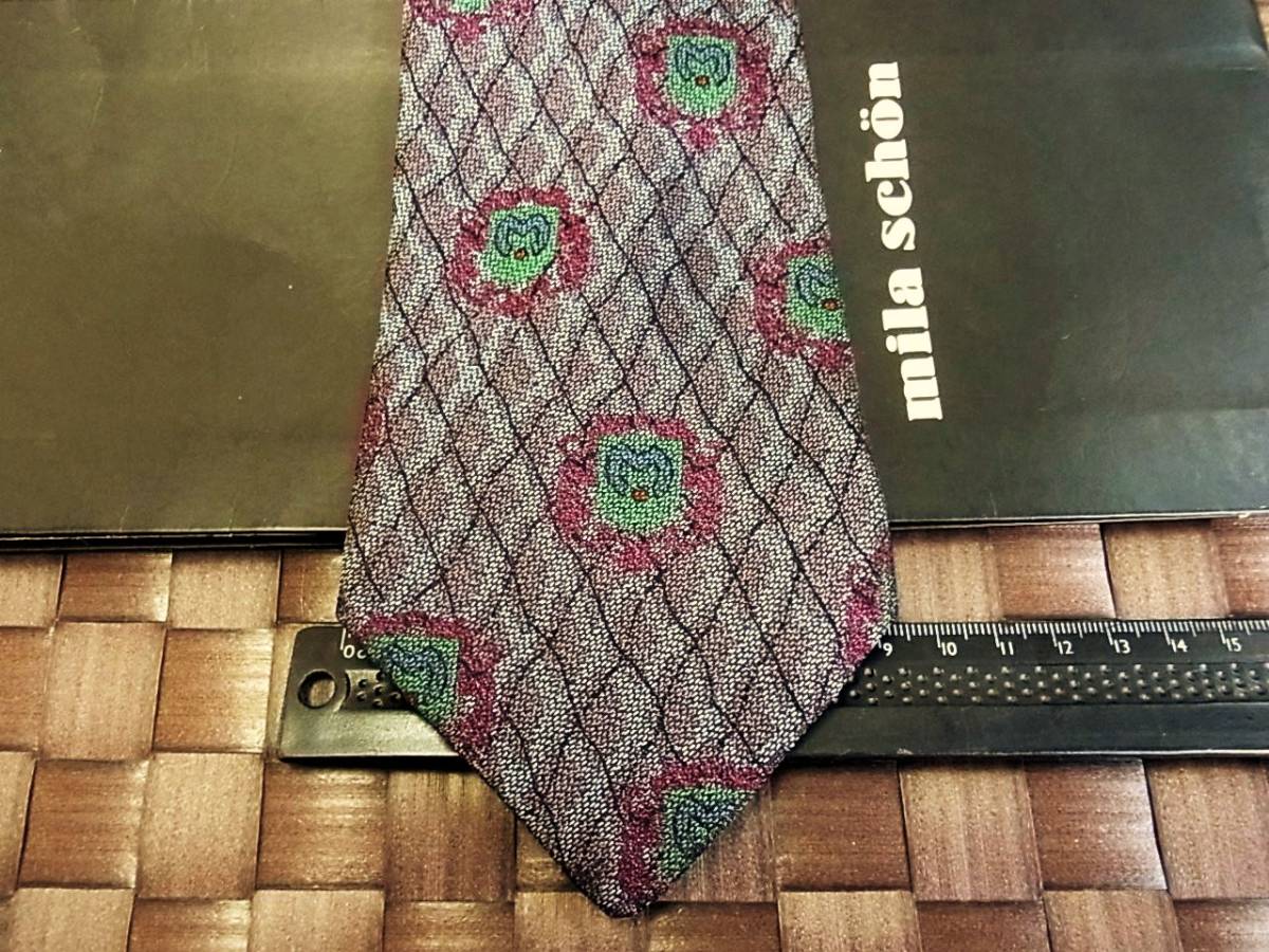 【美品】y9959★ミラショーン【総Mロゴ】ネクタイ拍卖