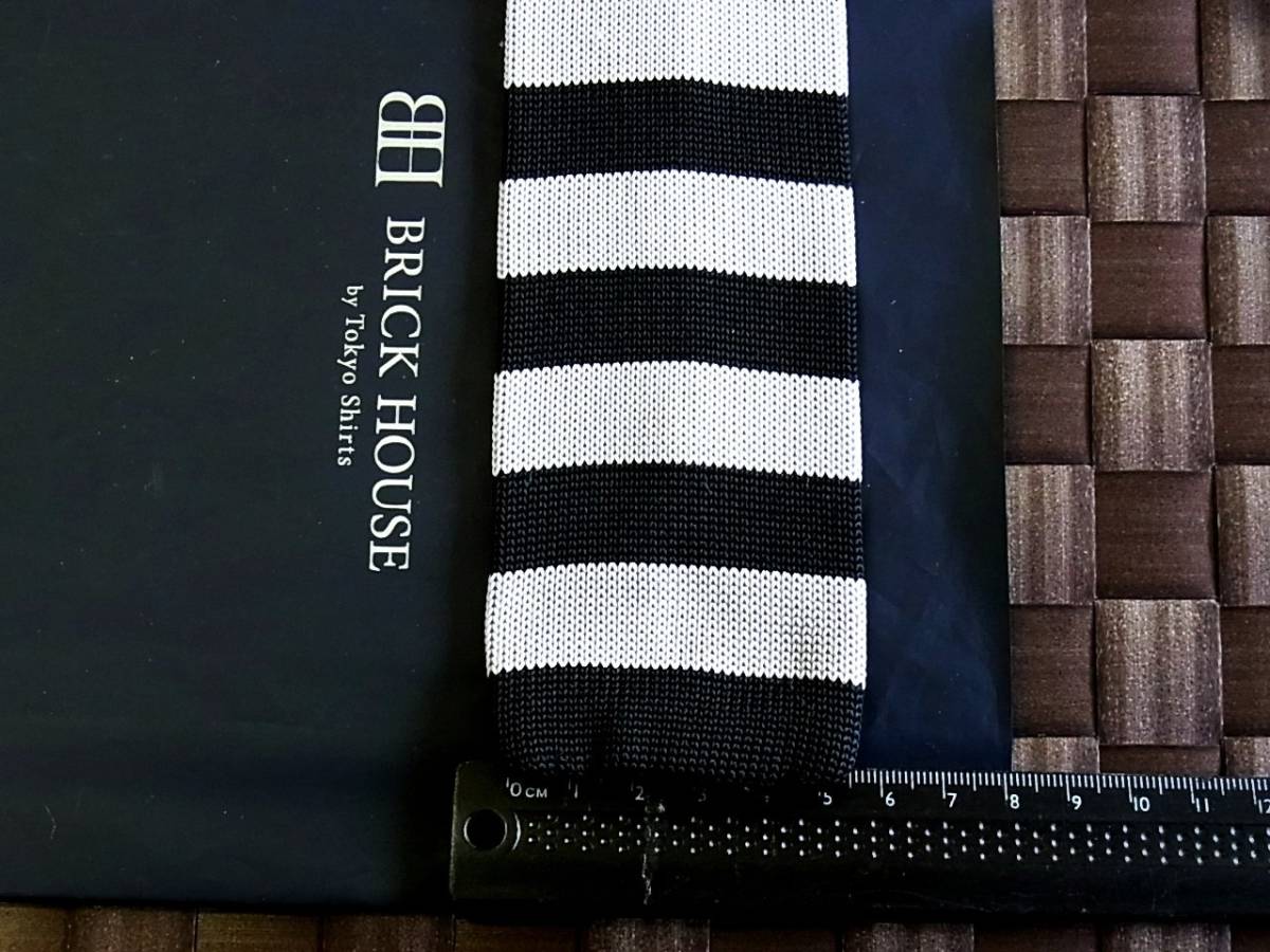 【美品 ニットタイ】0333 ブリックハウス「BRICK HOUSE」ネクタイ●拍卖
