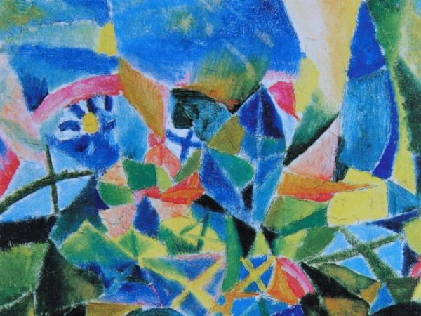パウル・クレー、『花壇』、希少画集画、状態良好、新品木製額・額装付、送料込み、海外画家拍卖