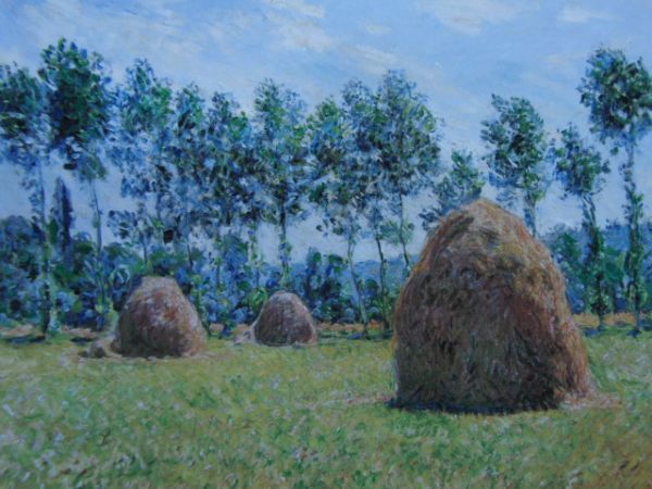 クロード・モネ、ジヴェルニーの積藁、希少な画集より、状態良好、新品高級額、額装付、送料込み拍卖