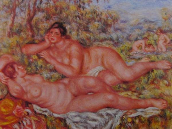 ルノワール、水浴の女たち、希少画集画、新品額装付 choco拍卖