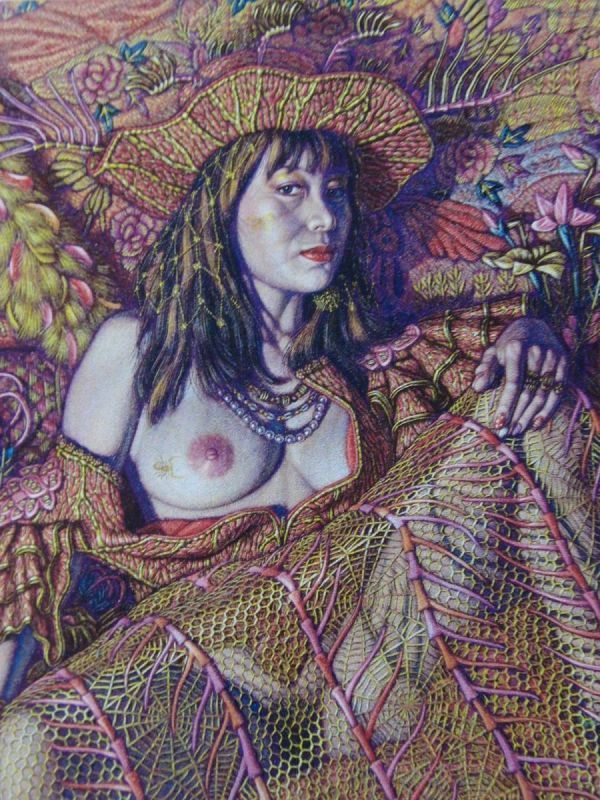稲垣考二、『脱皮』、希少画集より、状態良好、新品木製額・額装付、送料込み、洋画拍卖
