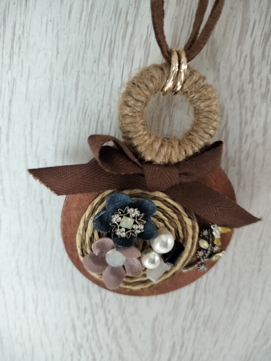 新品★ハンドメイド ナチュラルネックレス 花鳥 拍卖