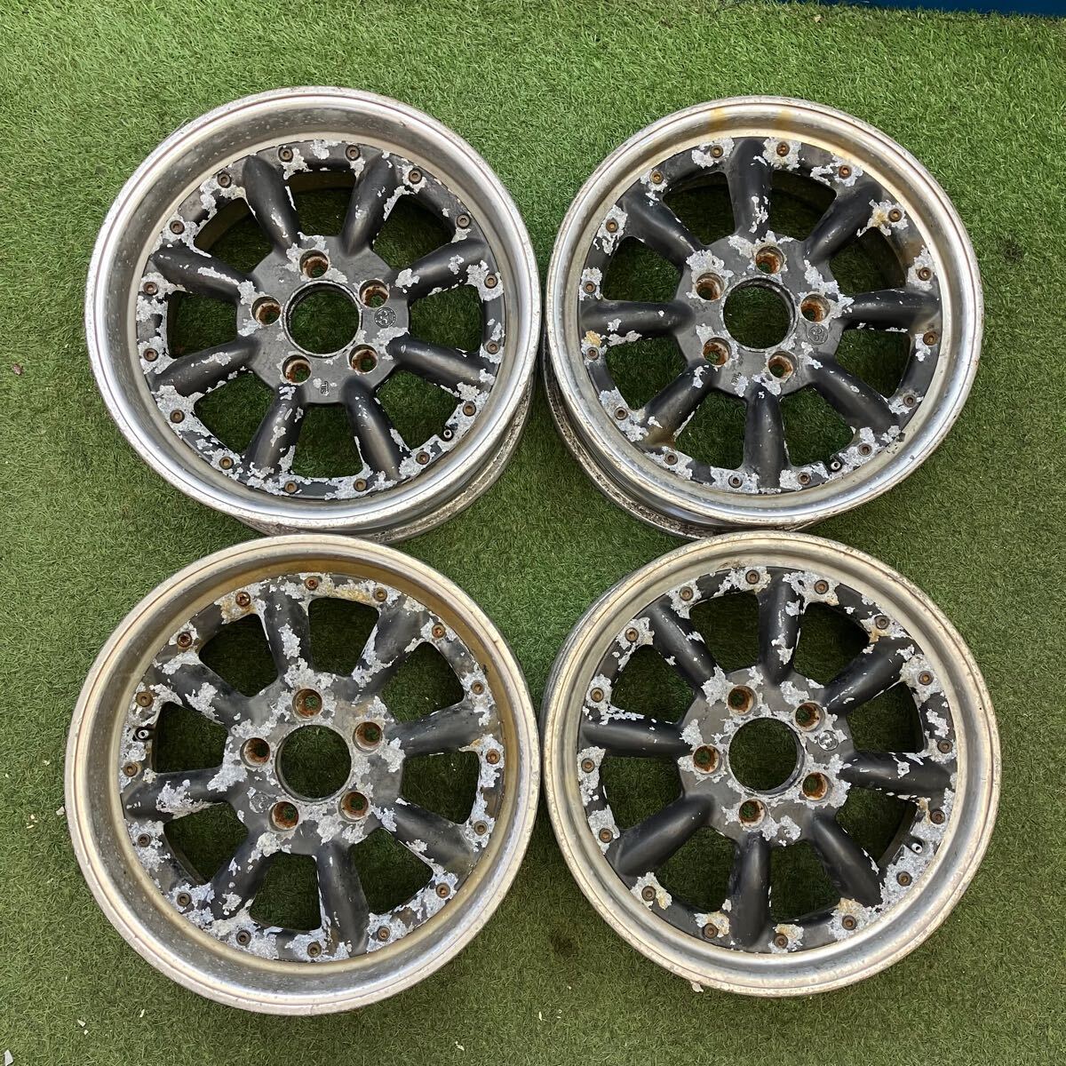【0605】16インチ 7JJ 8JJ SPEED STAR ワタナベ RS-8 7JJ×16 +37 / 8JJ×16 +23 PCD114.3 5穴 ハブ径74 中古4本拍卖