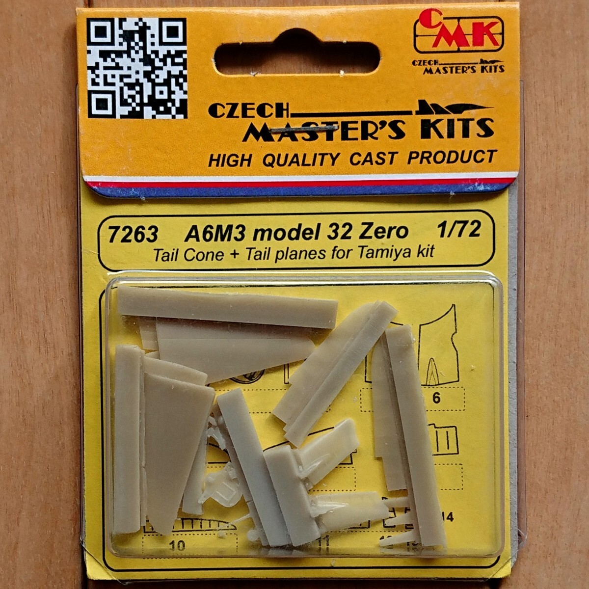 【新品、未組立】CMK No.7263 1/72 A6M3 Zero 零式艦上戦闘機 32型 Tail Cone + Tail Planes テイルコーン & 尾翼セット タミヤ用拍卖