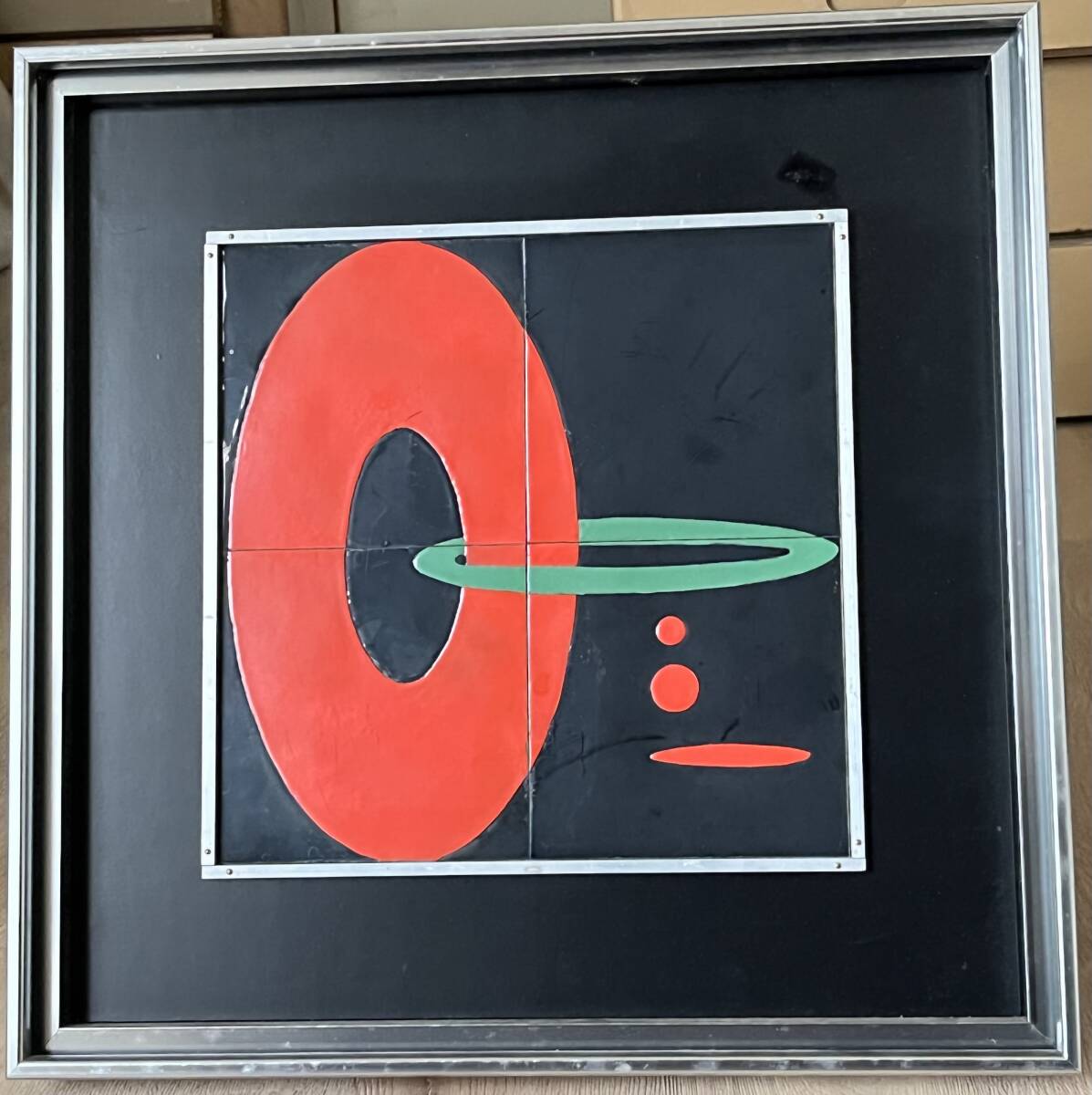 【模写】 七宝焼:縦50㎝×横50㎝×厚み6㎝拍卖