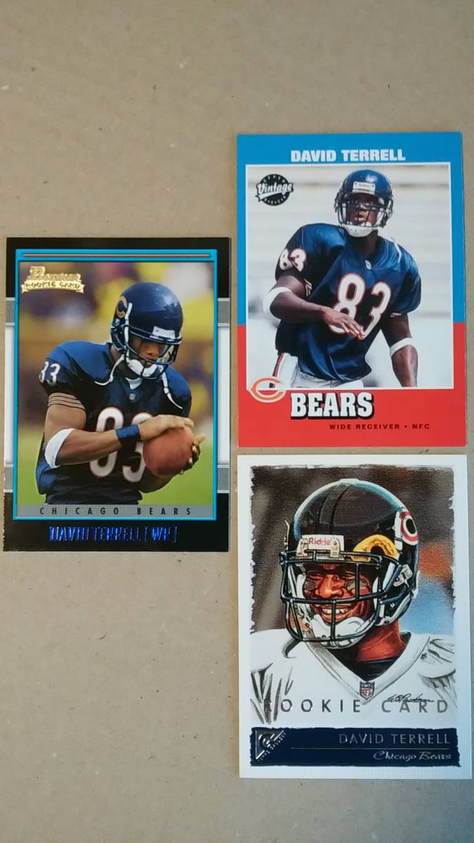 NFLカード DAVID TERRELL 11種 RC3 ベアーズ WR拍卖