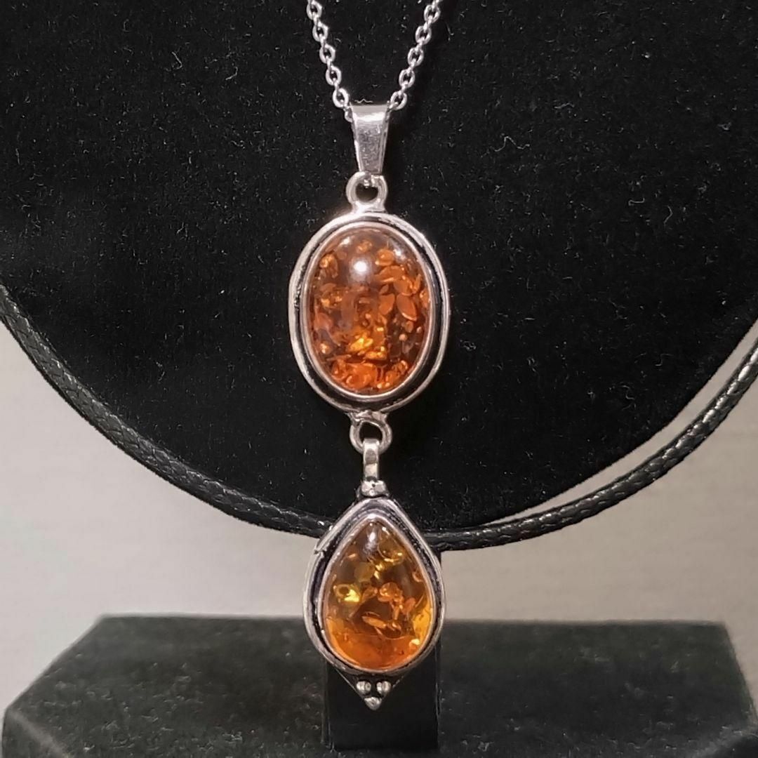 エスニック 2連アンバーペンダントネックレス拍卖