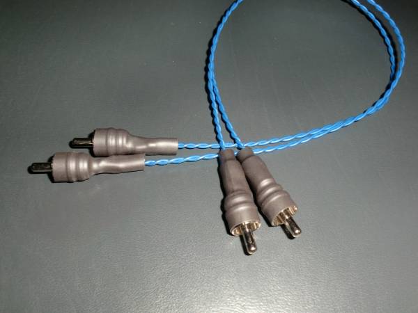 ■リファレンスケーブル■超高純度銅単線■青の無ハンダRCA■拍卖