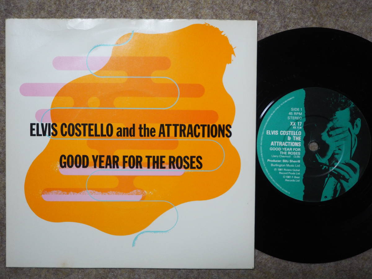 Elvis Costello-Good Year For The Roses★英Orig.回収カヴァー7"拍卖