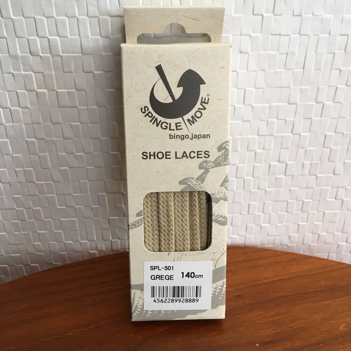 ● 送料¥180~ ● 140cm SPL-501 Grege GREGE SPINGLEMOVE スピングルムーブ 靴ひも 紐 平紐 シューレース 替紐 (即決)(新品)(正規品)拍卖
