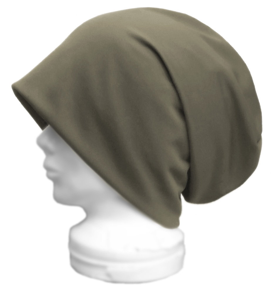 ◇送料無料◇ ハンドメイド◆ルーズワッチキャップ◆吸水速乾スポーツニット/オリーブ ◇ゆったりサイズ・小顔効果・オールシーズン◇拍卖