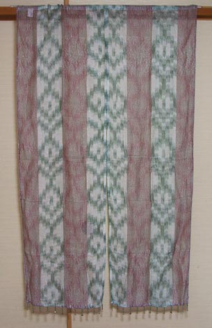 アジアン雑貨 インド製 ネットのれん(赤 緑)拍卖