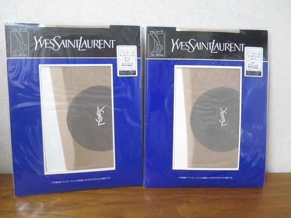 未使用タグ付 イヴ・サンローラン パンティストッキング イニシャル入り 二足セット拍卖