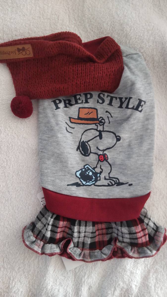 4号★ニットのフード付きワンピ★スヌーピー拍卖