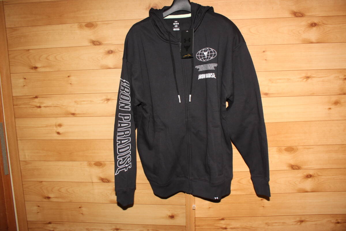 未使用 MD アンダーアーマー プロジェクトロック 裏起毛ライバルフリース フルジップ フーディー スウェットパーカー 1373565 送料無料 拍卖